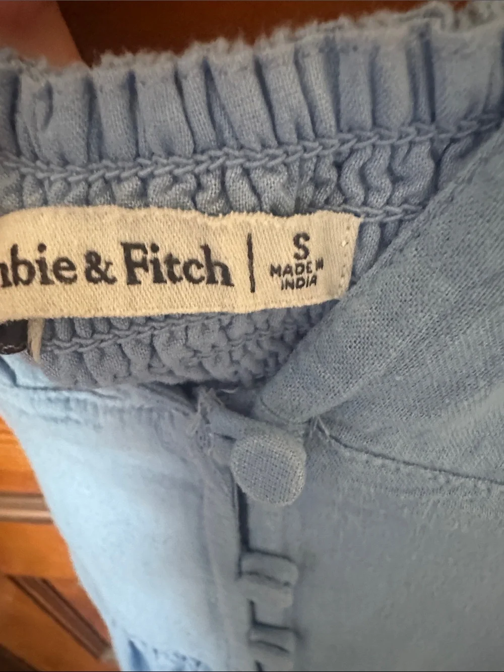 Abercrombie & Fitch Periwinkle Button-Front Maxi Dress